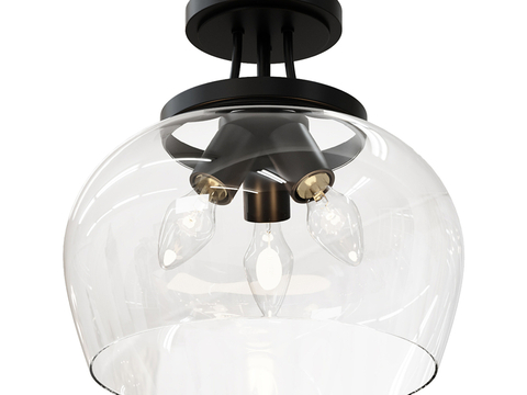 Modern glass lamp ceiling lamp