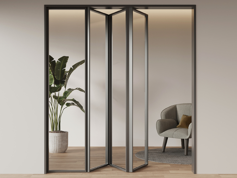 Modern folding door glass door