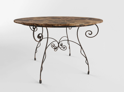 European-style round dining table