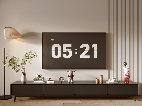 Modern Black TV Cabinet