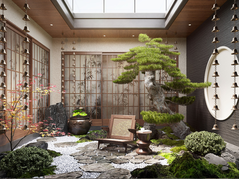 New Chinese Zen Patio Garden Landscape