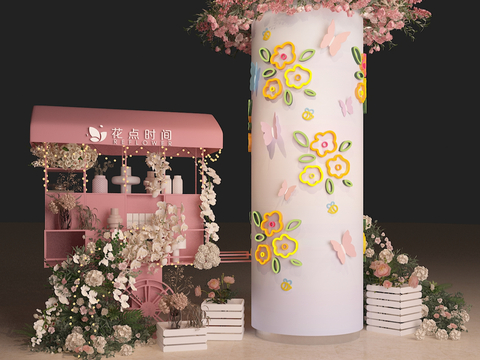 Floriculture Art Display Decorative Pillar float