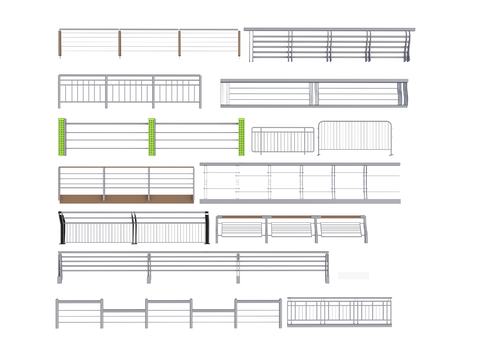 Modern Wrought Iron Railing Fence Guardrail Balcony Railing