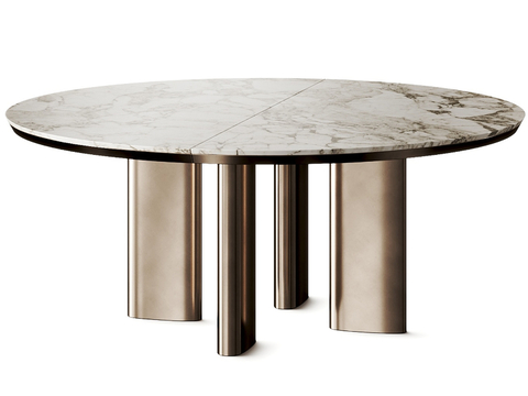 Poliform Adrien marble dining table round dining table