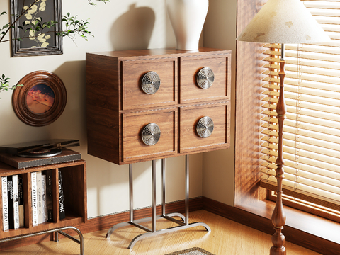 Antique Entrance Cabinet High-foot Cabinet