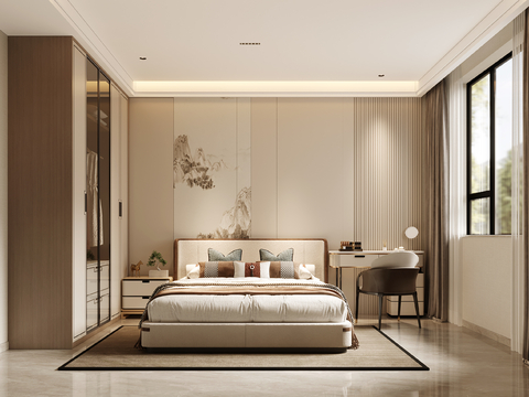 New Chinese bedroom master bedroom-