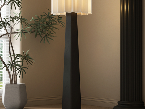 Middle style floor lamp