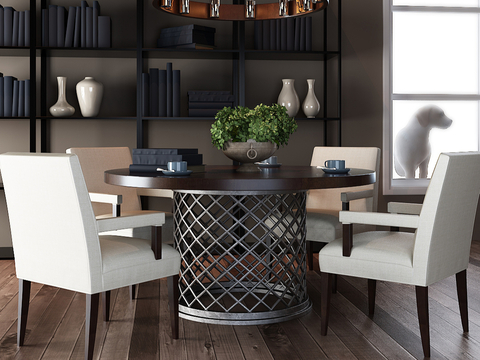 modern round dining table and chair free