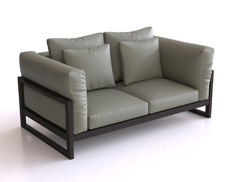 Leather sofa double sofa free