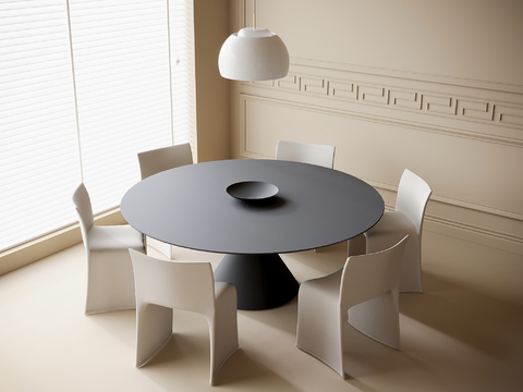 Cream Style dining table and chair round dining table