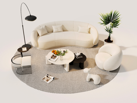 Cream sofa combination