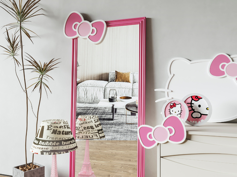 Full-length mirror Dressed mirror HelloKitty mirror