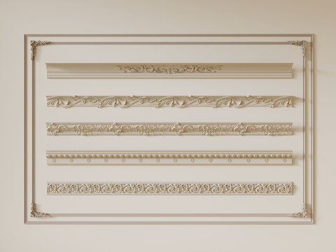 French carved plaster line