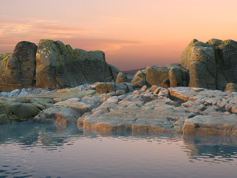 Stone seaside riverside beach mountain