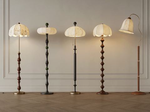 Middle style floor lamp