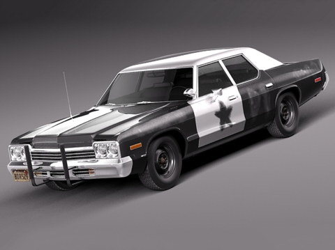 American Retro Police Car Car Free