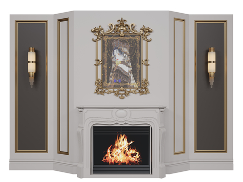 French Wall siding fireplace