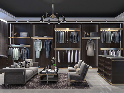 Business men's custom high-end men's clothing store