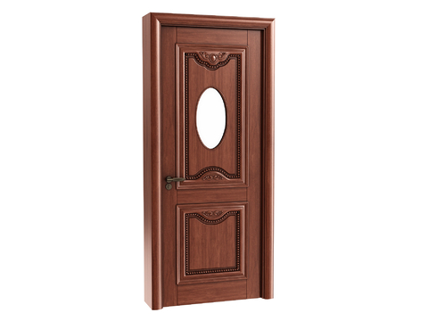 American Style Single Door Bathroom Door Interior Door Glass Door