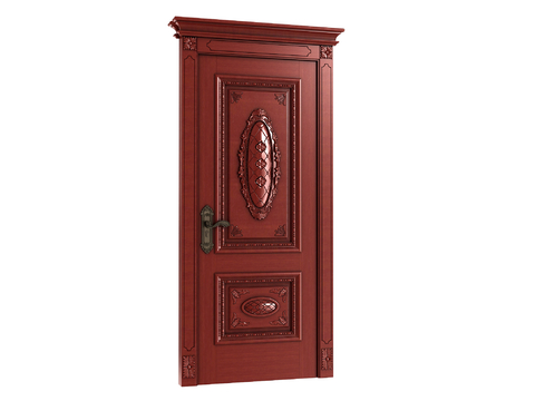 European-style single door wooden door