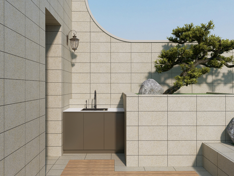 Modern outdoor sink