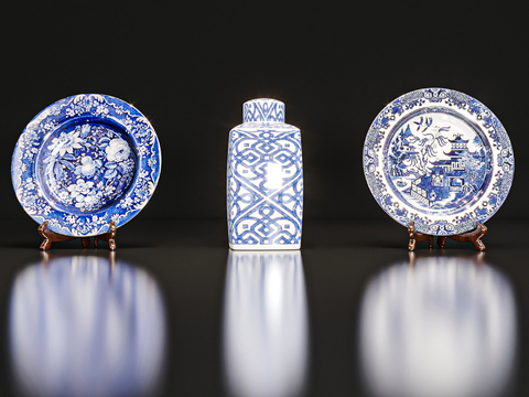 New Chinese-style Blue and White Porcelain Porcelain Ceramics