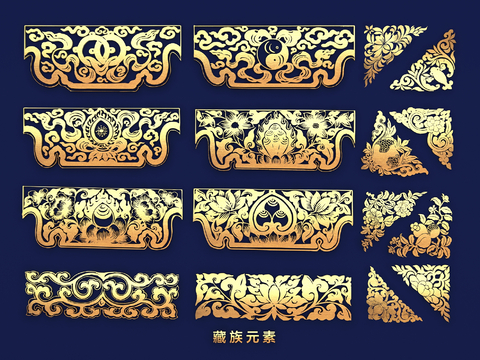 Tibetan traditional pattern pattern wall decoration