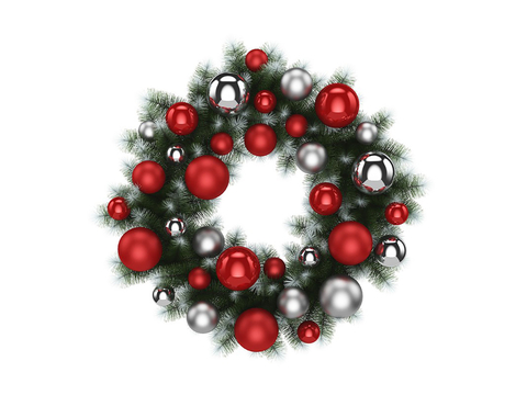 Modern Christmas Wreath Wall Decoration