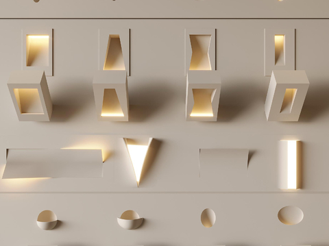 Silent embedded wall lamp