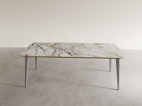 Simple marble dining table