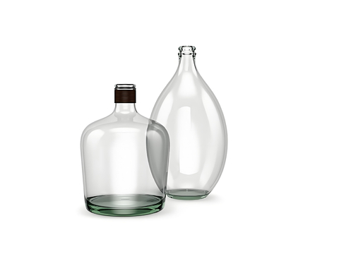 Glass jars, glass bottles, utensils