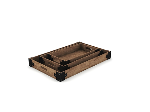 Solid wood tray