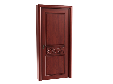 Neo-Chinese Style single door wooden door swing door