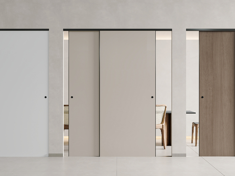 Modern sliding door sliding door invisible track door sliding door