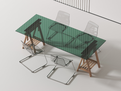 Acrylic Dining Table and Chair