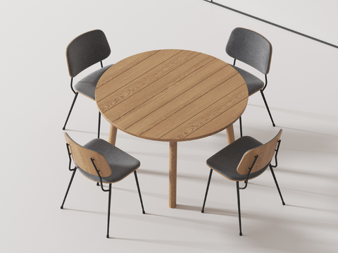 Modern leisure table and chair round table