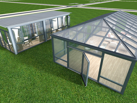 Modern sun room sun shed glass room