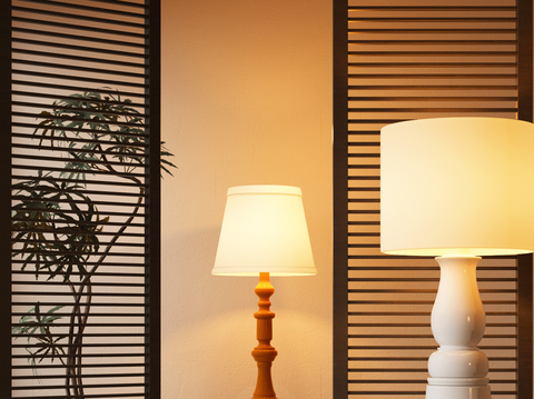 Middle style floor lamp