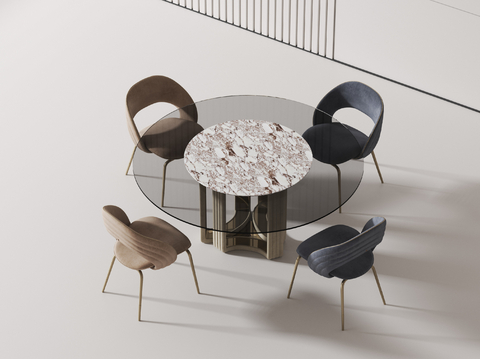 Modern leisure table and chair round table