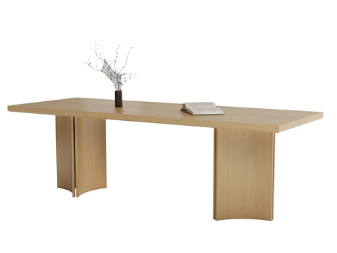 Modern wooden dining table