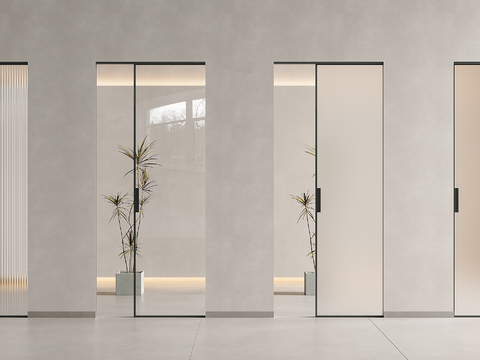 Modern Glass Door sliding door pocket door ghost door stealth track door