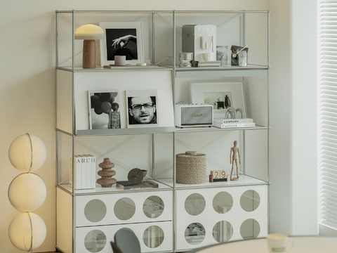 Modern High Cabinet Bookcase Display Cabinet