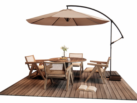 Modern Outdoor Table and Chair Sunshade