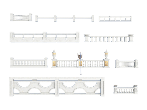 Chinese-style stone fence fence fence