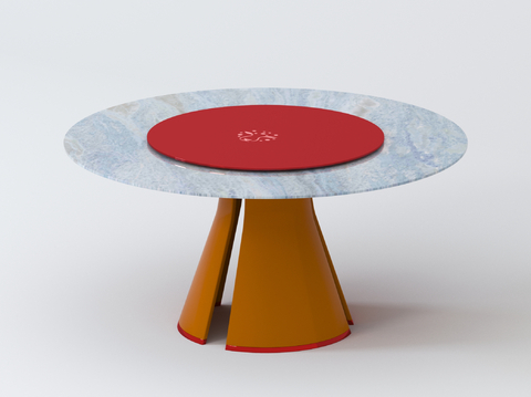 Modern Rock Plate Round Dining Table Free