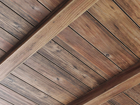 Old wood ceiling wood beam ceiling