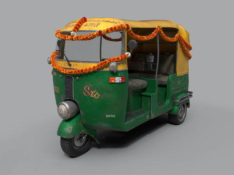 Indian Taxi Indian Tricycle Pull Bus