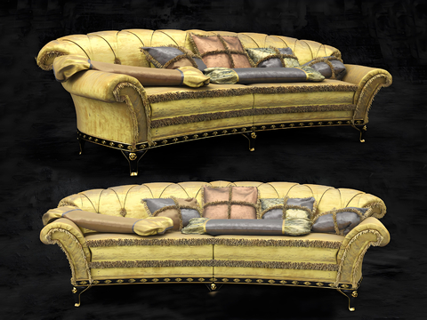 European-style Leather Sofa Double Sofa