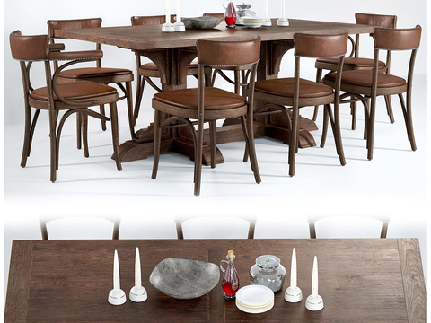 American Dining Table and Chair