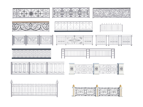 Wrought Iron Railing Fence Guardrail Handrail Guardrail